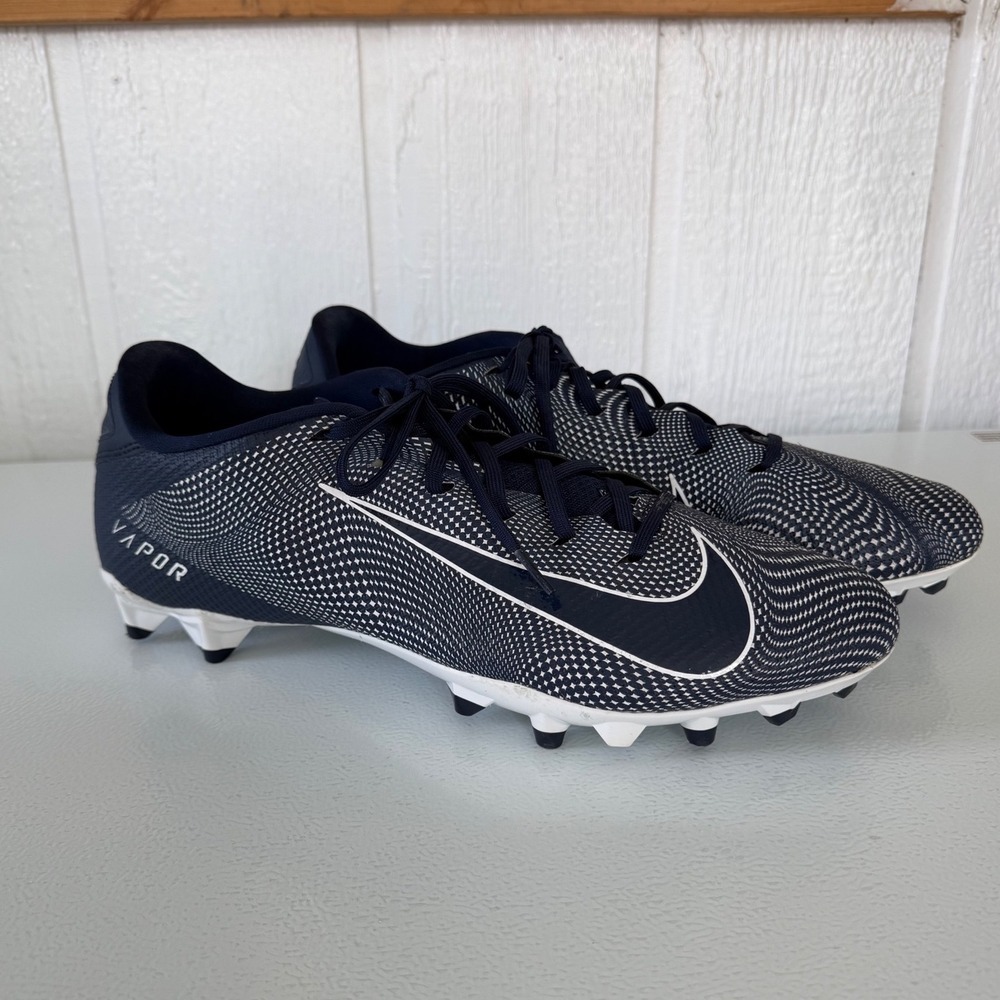 Nike Vapor Edge Football Cleats Men's Size 15 College Navy White